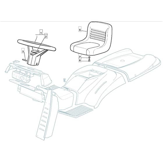 1440H - 2004-2005 - 299931333/MOE - Mountfield Ride On Mower Seat Diagram