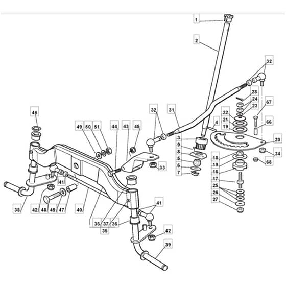 1440H - 2004-2005 - 299931333/MOE - Mountfield Ride On Mower Steering Diagram