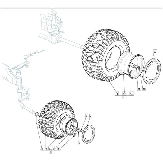 1440H - 2002-2005 - 299931333/MOU - Mountfield Ride On Mower Wheels Diagram