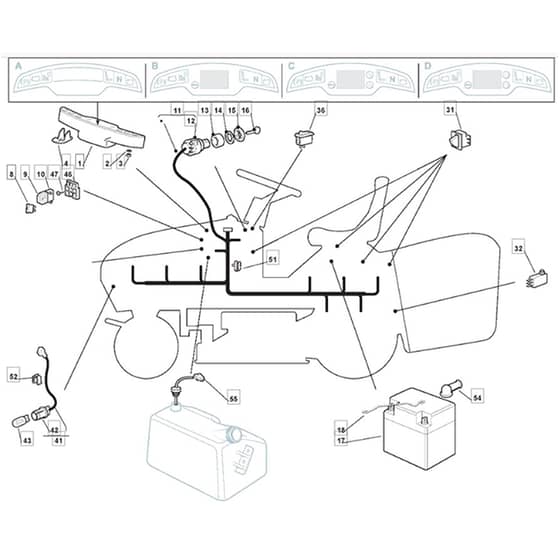 1440H - 2007 - 299931383/ME7 - Mountfield Ride On Mower Electrics Diagram