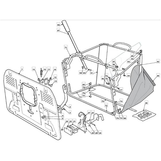 1440H - 2007 - 299931383/ME7 - Mountfield Ride On Mower Grasscatcher Diagram