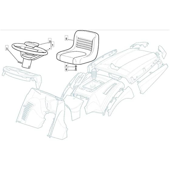 1440H - 2007 - 299931383/ME7 - Mountfield Ride On Mower Seat Diagram