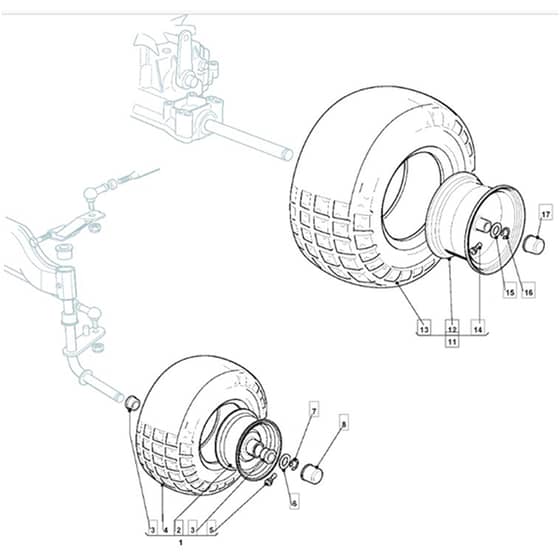 1440H - 2007 - 299931383/ME7 - Mountfield Ride On Mower Wheels Diagram