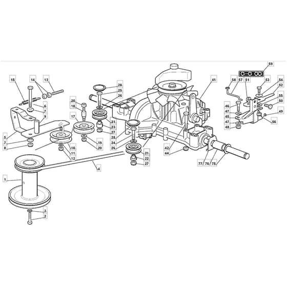 1440H - 2006 - 299931383/MO6 - Mountfield Ride On Mower Transmission Diagram