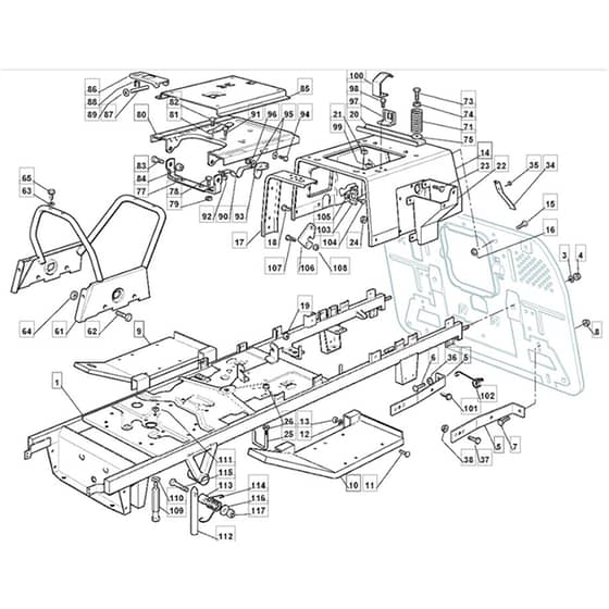 1440H - 2006 - 299931383/MOE - Mountfield Ride On Mower Frame Diagram