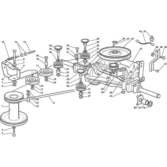 1440M - 2004-2005 - 299911333/MOU - Mountfield Ride On Mower Transmission Diagram
