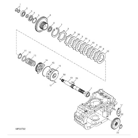 John Deere 1445 - PC10345 - Pto Clutch - ST451810