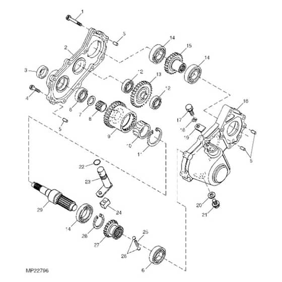 John Deere 1445 - PC10345 - Gears - ST451812