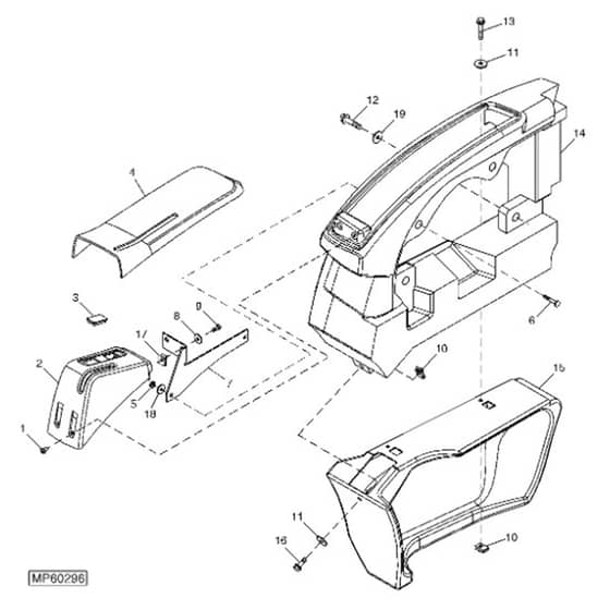 John Deere 1445 - PC10345 - Control Cover ( - 040000) - ST451861
