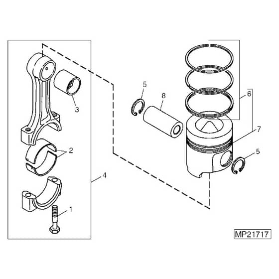 John Deere 1445 - PC10345 - Connecting Rod - ST452140