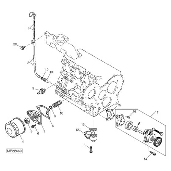 John Deere 1445 - PC10345 - Oil Pump - ST452146