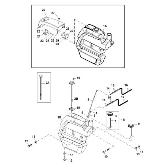 John Deere 1445 - PC10345 - Fuel Tank ( - 040000) - ST452184