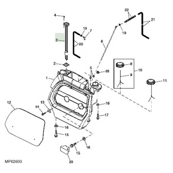 John Deere 1445 - PC10345 - Fuel Tank (040001 - ) - ST452185