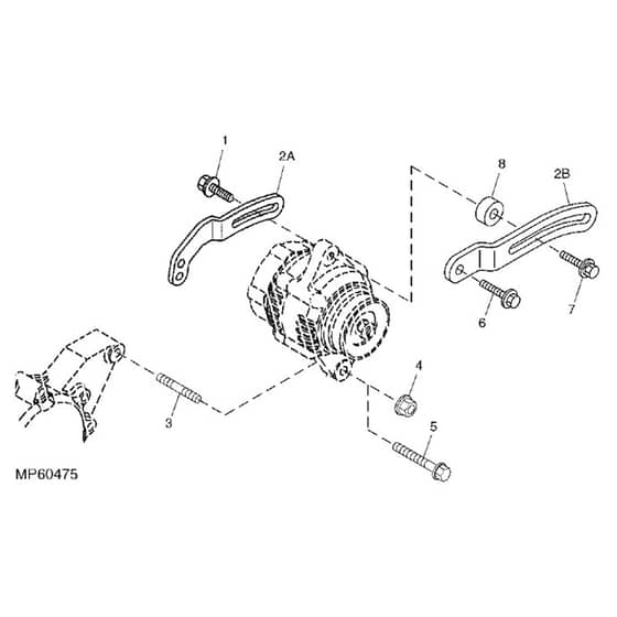 John Deere 1445 - PC10345 - Alternator Mounting - ST452213