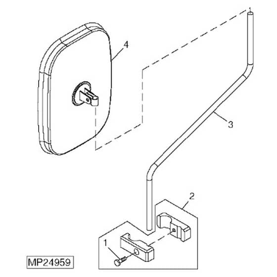 John Deere 1445 - PC10345 - Rear-View Mirror - ST452341