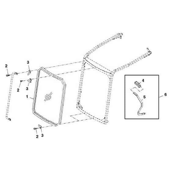 John Deere 1445 - PC10345 - Windshield Kit - ST452510