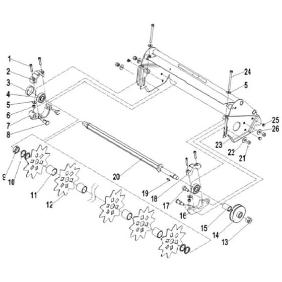 Cobra 14CXVE - 14" Vertciutter Cassette Fortis14L May 2023 Main Diagram