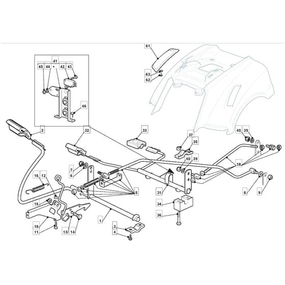 14H36H - 2007 - 299964483/MOF - Mountfield Ride On Mower Controls Diagram