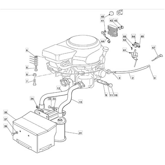 14H36H - 2007 - 299964483/MOF - Mountfield Ride On Mower Honda Engine Diagram