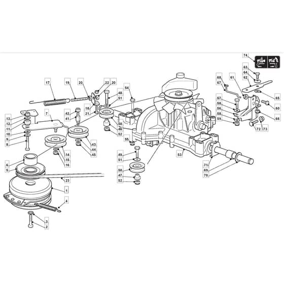 14H36H - 2007 - 299964483/MOF - Mountfield Ride On Mower Transmission Diagram