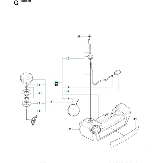 Husqvarna 150 BF Fuel Tank
