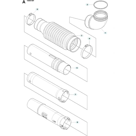 Husqvarna 150 BF Tube