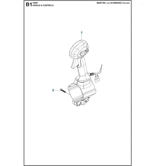 Husqvarna 150 BT 2007-2021 Handle & Controls 1