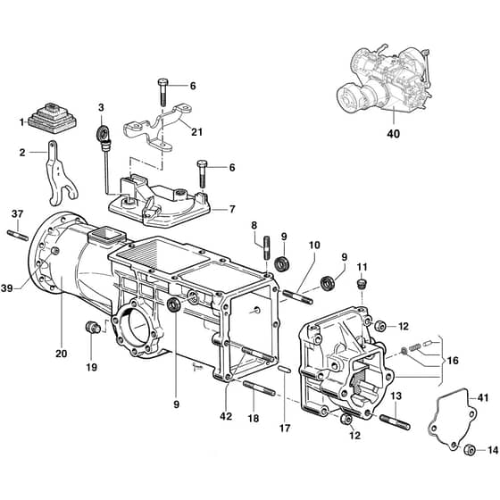 150 MS - Bertolini Sickle Bar Mower Speed-change gear box Diagram