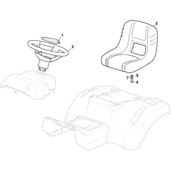 1530H - 2024-2025 - 2T2120483/M25 - Mountfield Ride On Mower Seat Diagram