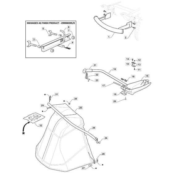 1530M - 2015-2019 - 2T2020483/M15 - Mountfield Ride On Mower Options Diagram