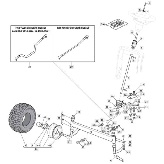 1530M - 2015-2019 - 2T2020483/M15 - Mountfield Ride On Mower Steering Diagram