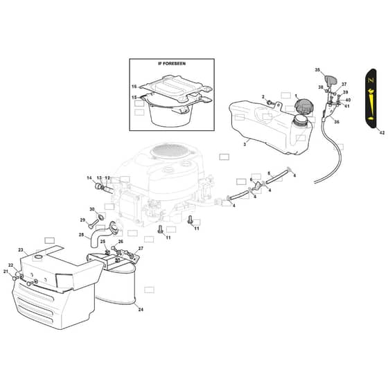 1538H - 2022-2023 - 2T2610483/M22 - Mountfield Ride On Mower Engine Diagram