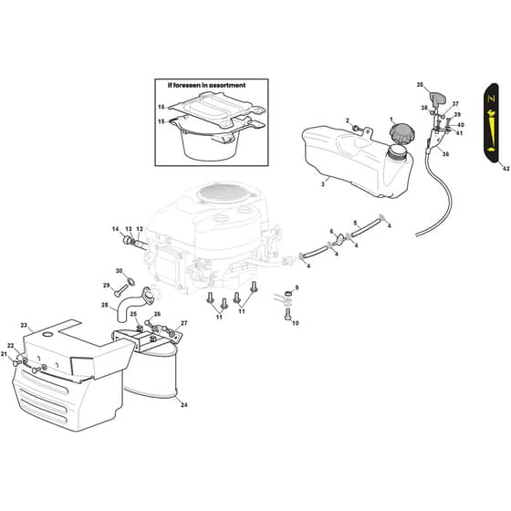 1538H - 2024-2025 - 2T2620483/M25 - Mountfield Ride On Mower Engine Diagram