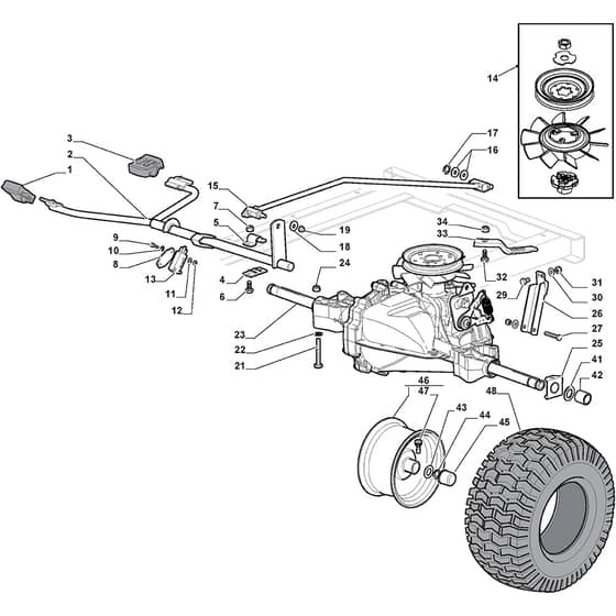 1538H-SD - 2012-2013 - 2T0620473/MFR - Mountfield Ride On Mower Hydro-Gear Diagram