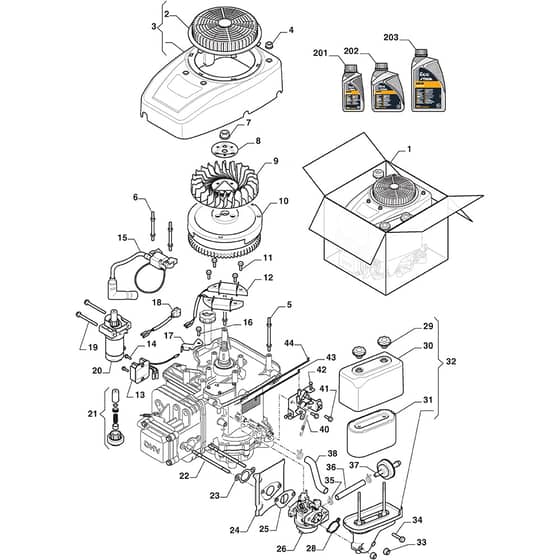 1538M-SD - 2022 - 2T0510483/M22 - Mountfield Ride On Mower Flywheel Diagram