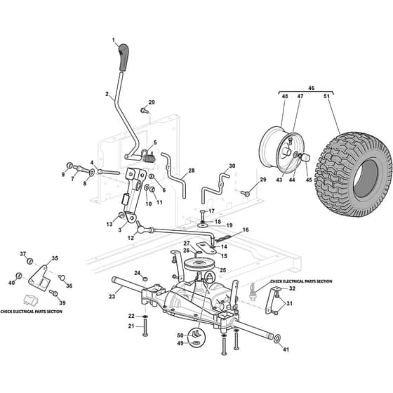 1538M-SD - 2024-2025 - 2T0510483/M25 - Mountfield Ride On Mower Transmission Diagram