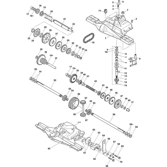 1538M-SD - 2012 - 2T0520473/MFR - Mountfield Ride On Mower Transmission Diagram