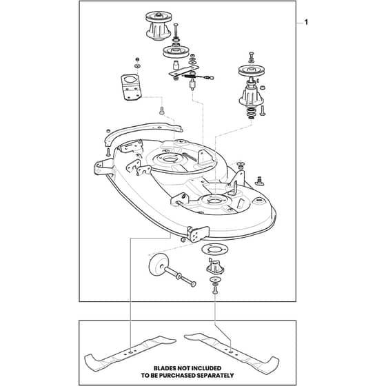 1543H-SD - 2020 - 2T1210483/M20 - Mountfield Ride On Mower Cutting Deck Assy - SD108 Diagram