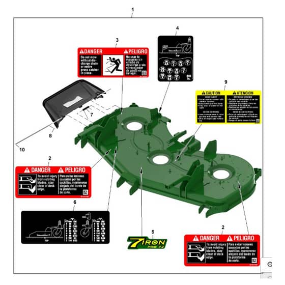 John Deere 1550 - PC12157 - Deck Shell - ST1064312