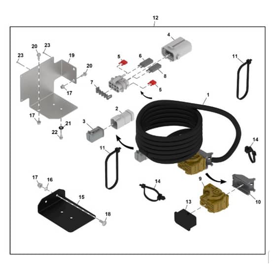 John Deere 1550 - PC12157 - Telematics Harness (080001 - 110000) - ST2160968
