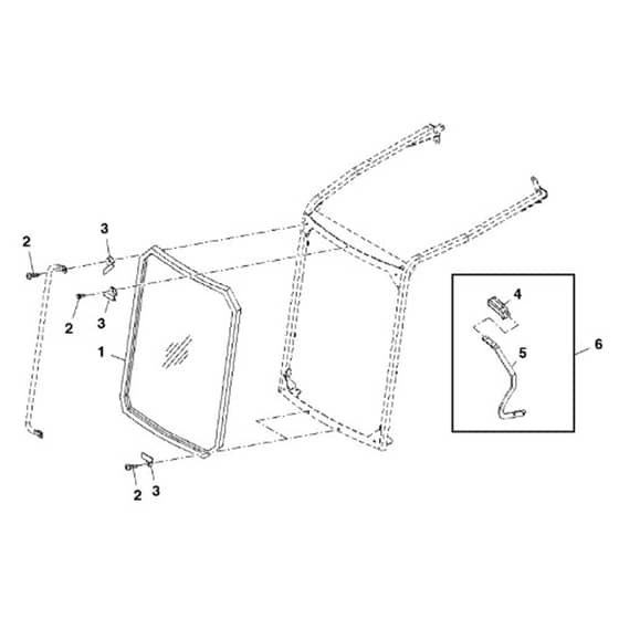 John Deere 1550 - PC12157 - Windshield Kit - ST452510