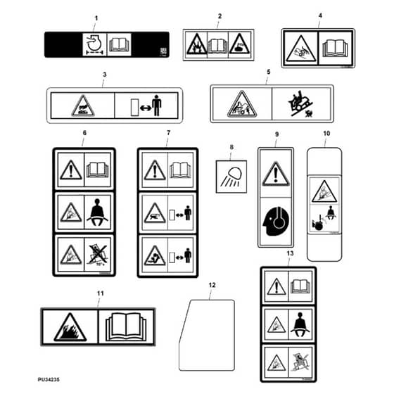 John Deere 1550 - PC12157 - Labels - ST769292