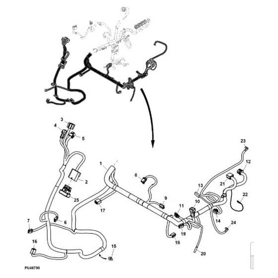 John Deere 1550 - PC12157 - Chassis Wiring (1/2) ( - 080000) - ST784231