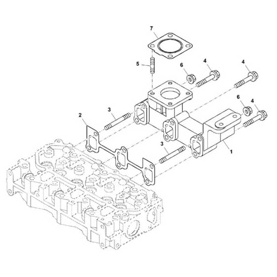 John Deere 1550 - PC12157 - Exhaust Manifold - ST785746