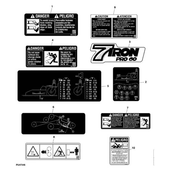 John Deere 1550 - PC12157 - Labels - ST786051