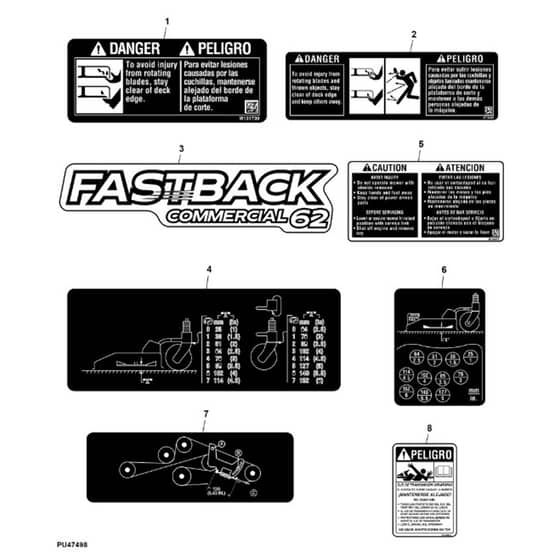 John Deere 1550 - PC12157 - Labels - ST786089