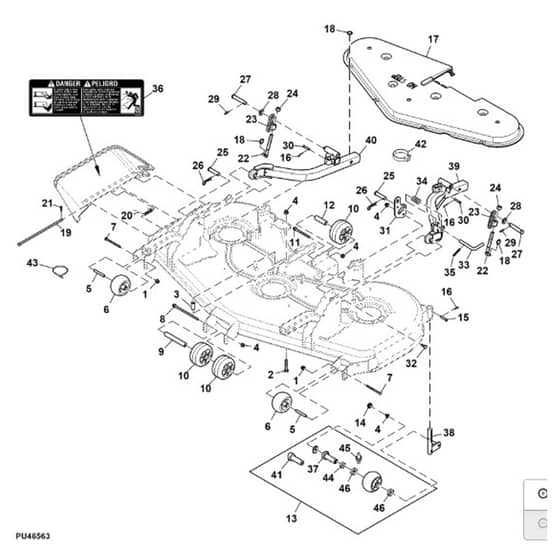 John Deere 1550 - PC12157 - Shift Linkage ( - 030000) - ST786261