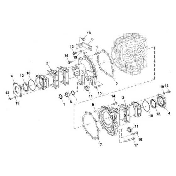 John Deere 1550 - PC12157 - Axle Housing - ST786485
