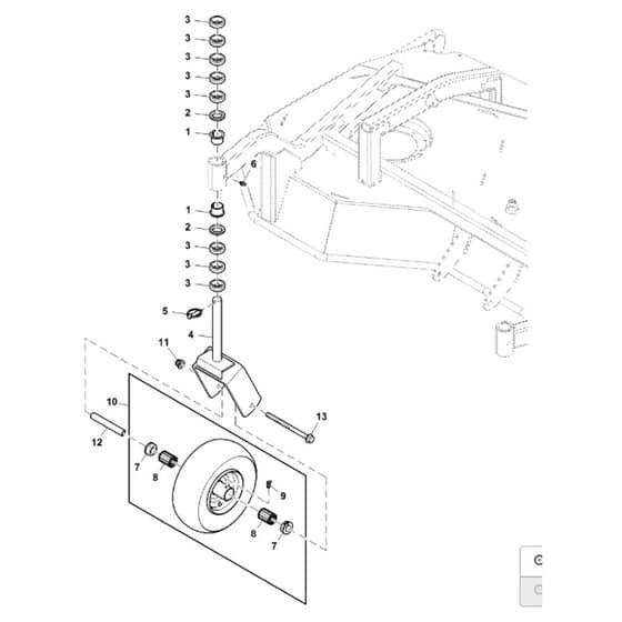 John Deere 1550 - PC12157 - Caster Wheels ( - 090000) - ST801238
