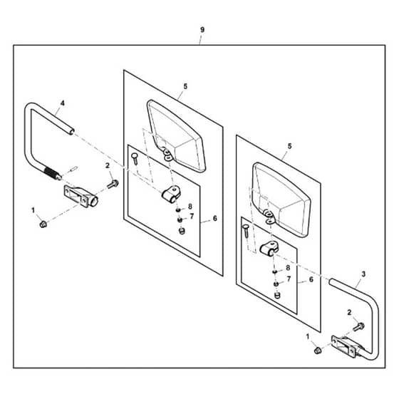 John Deere 1550 - PC12157 - Mirror Kit - ST812775
